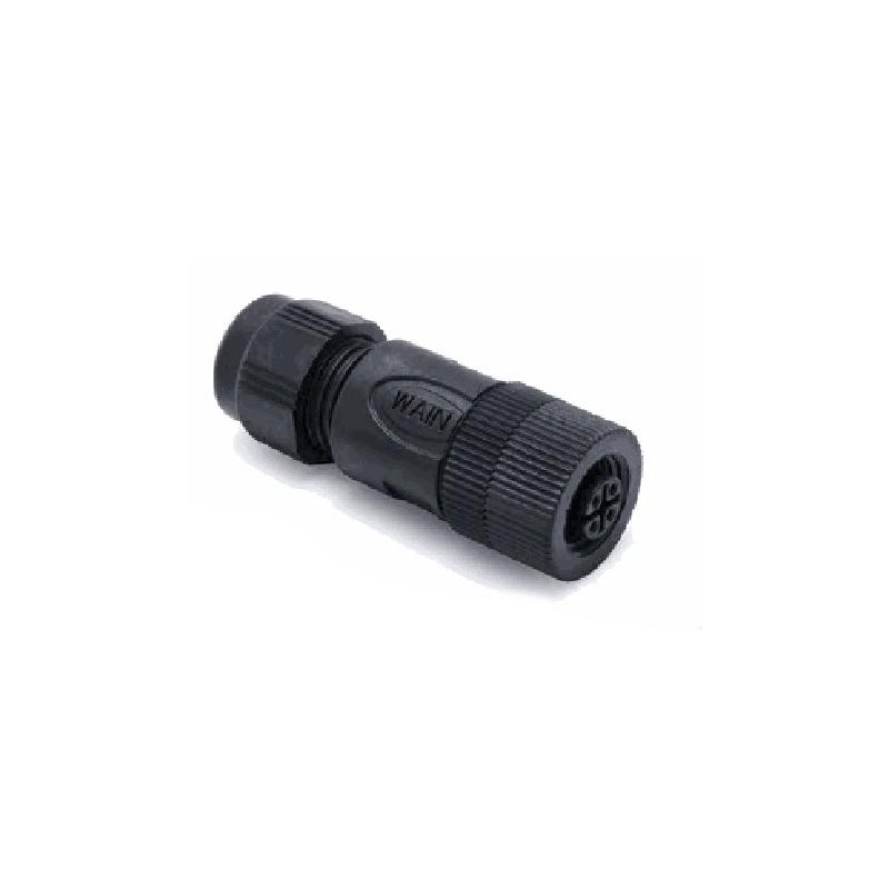 Connecteur femelle M12P, 3 pol., codage A IP67, 4A, non-blindé